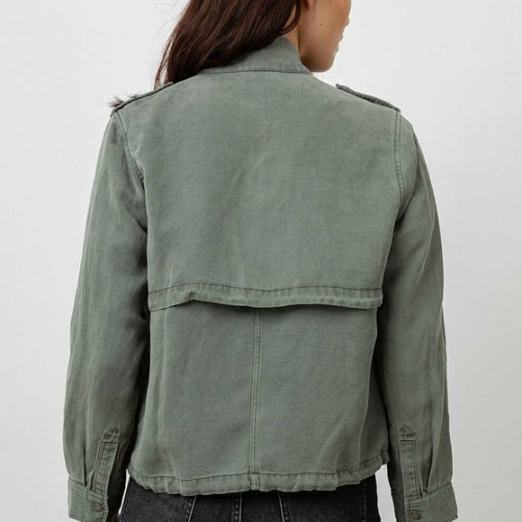 Rails Collins Jacket Pine Green Gray Military Style Women's Size Medium H12032 - Picture 11 of 12